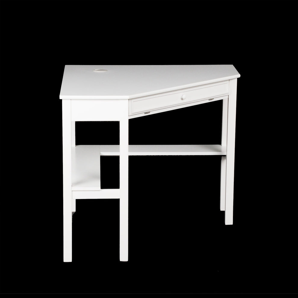 White Corner Computer Desk By Homeroots | Desks | Modishstore - 3