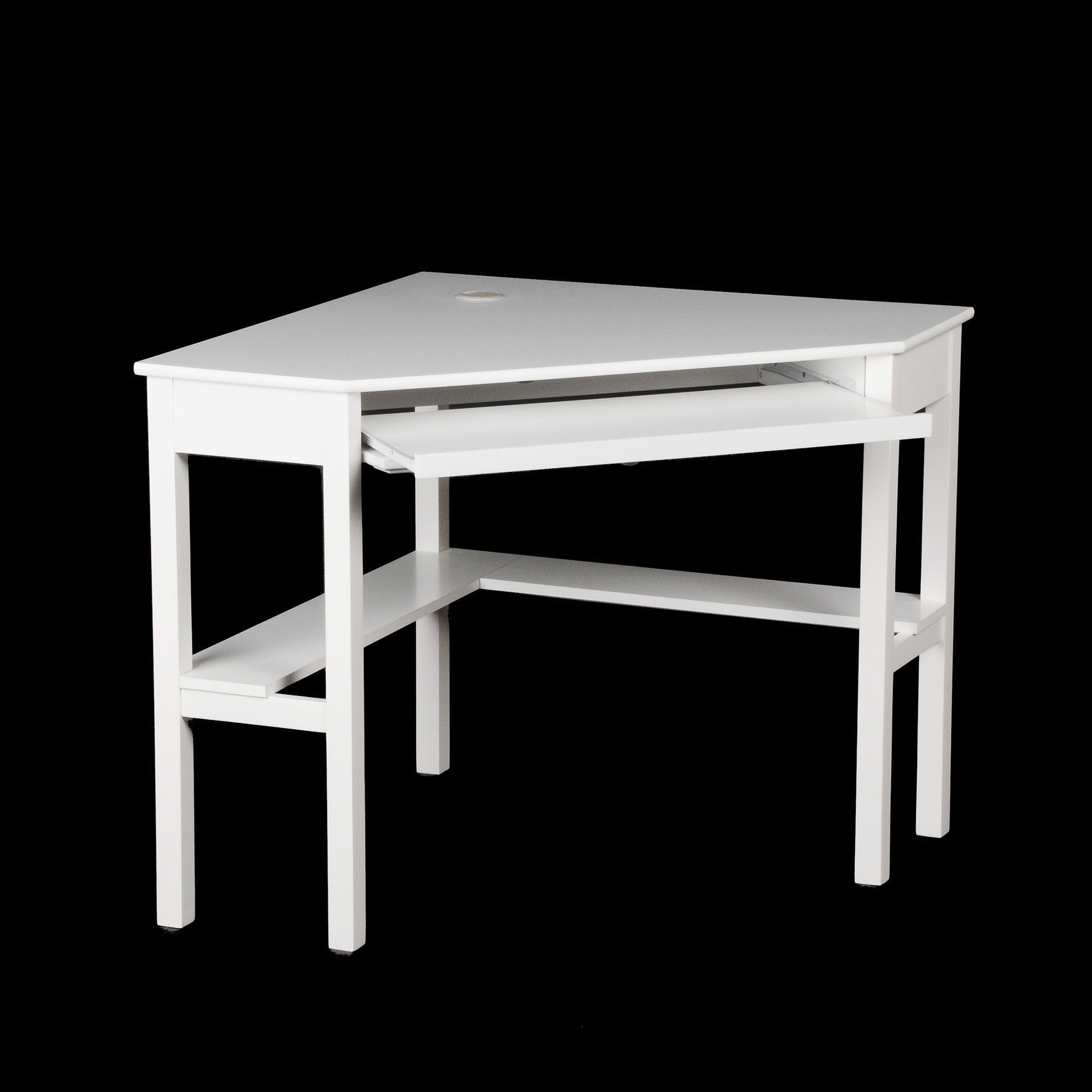 White Corner Computer Desk By Homeroots | Desks | Modishstore - 5