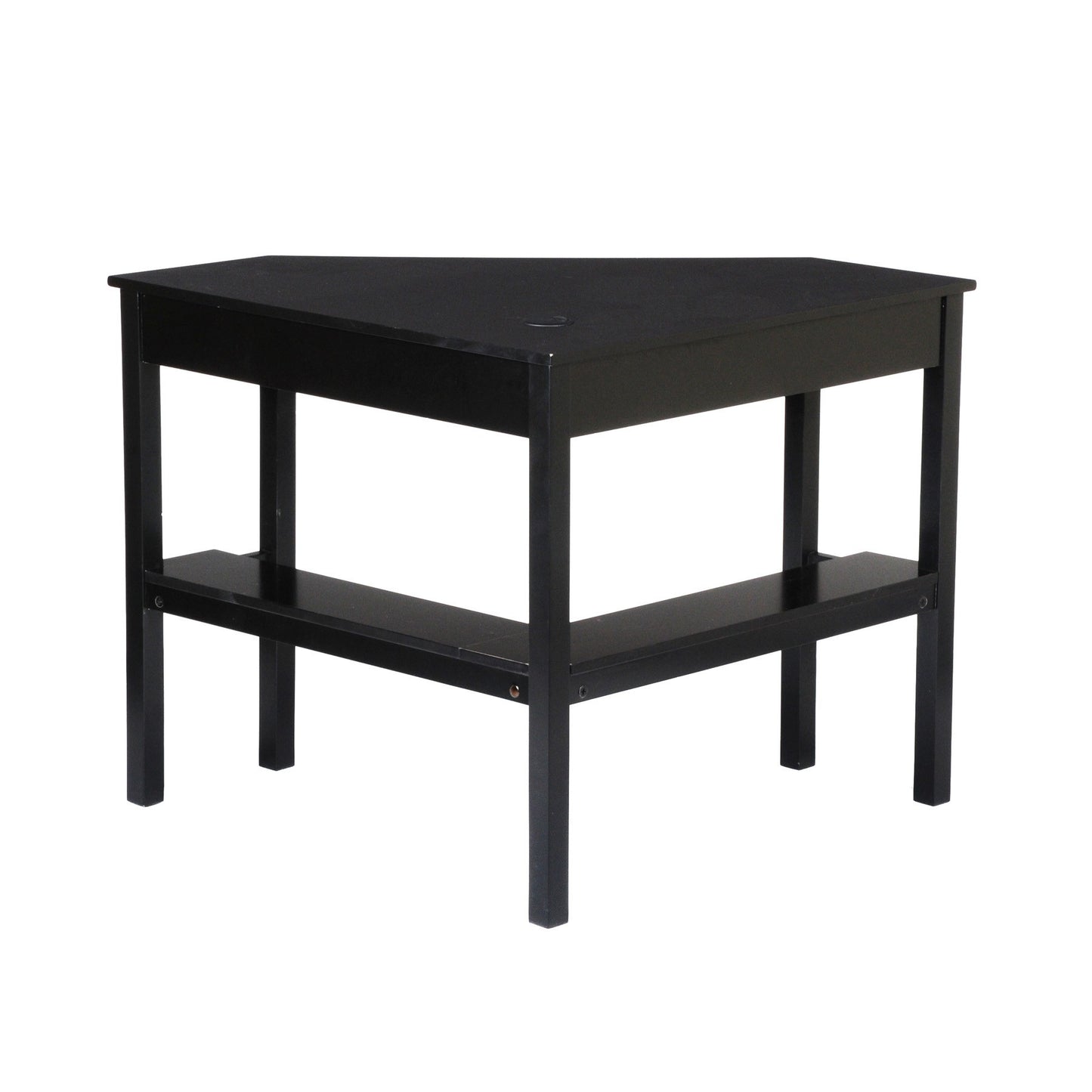 Black Corner Computer Desk By Homeroots | Desks | Modishstore - 4