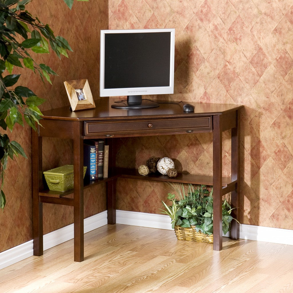 Espresso Corner Computer Desk By Homeroots | Desks | Modishstore