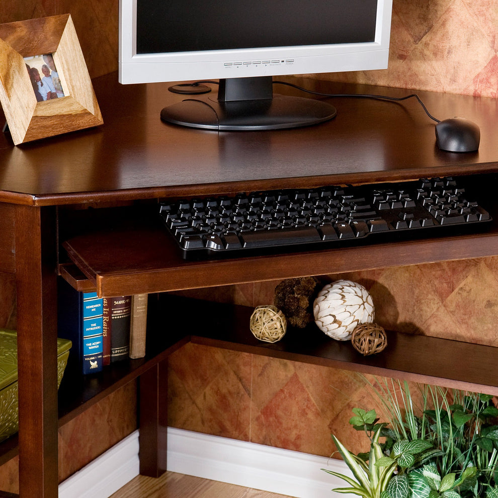 Espresso Corner Computer Desk By Homeroots | Desks | Modishstore - 2