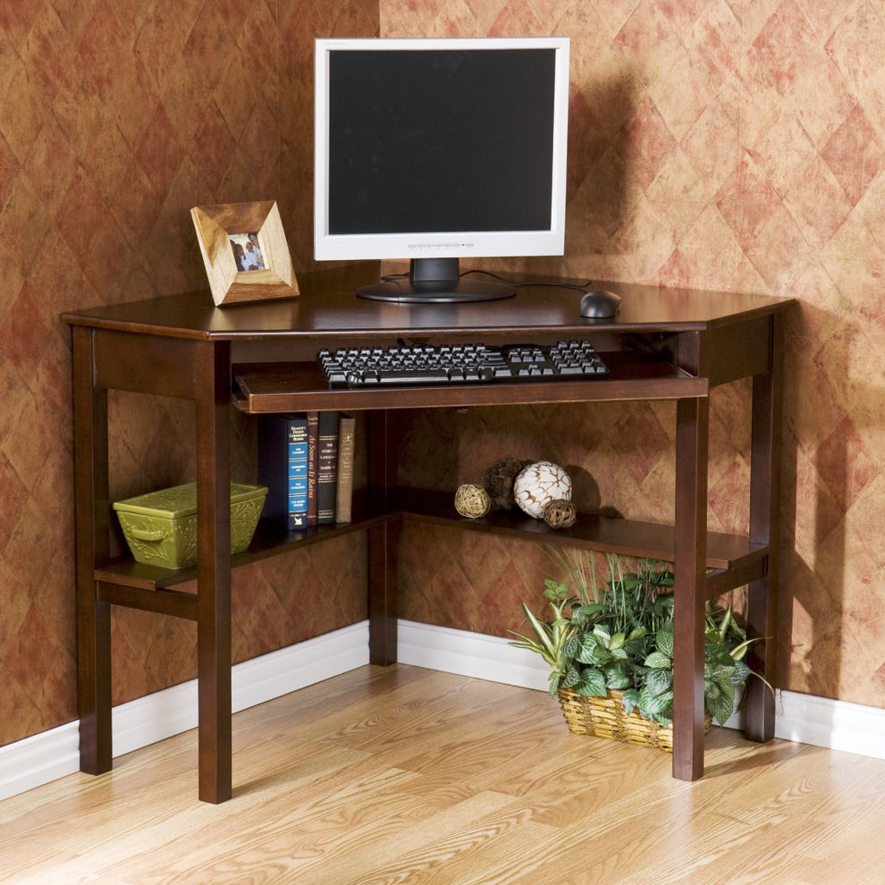 Espresso Corner Computer Desk By Homeroots | Desks | Modishstore - 3