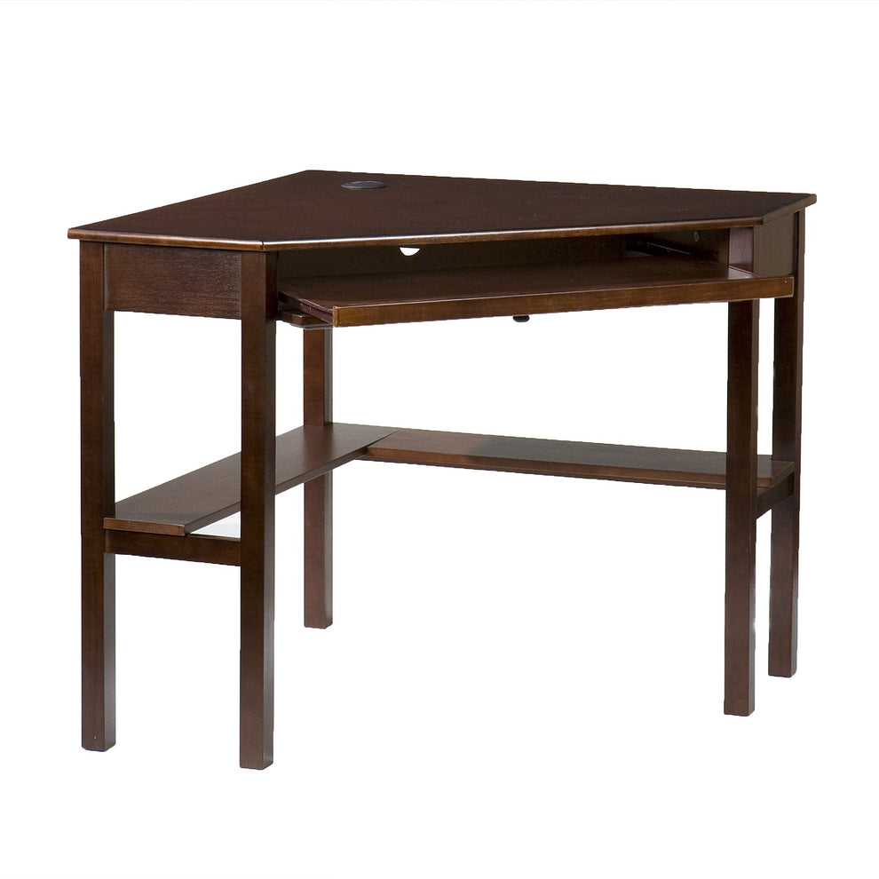 Espresso Corner Computer Desk By Homeroots | Desks | Modishstore - 5