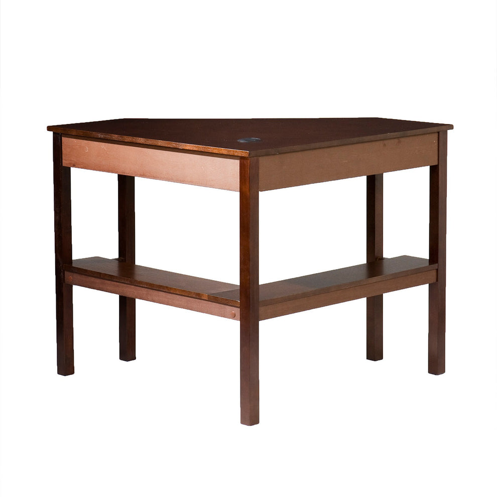 Espresso Corner Computer Desk By Homeroots | Desks | Modishstore - 7