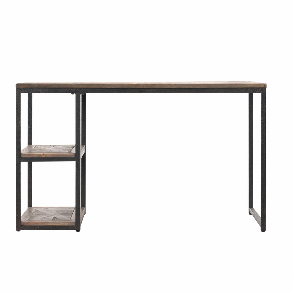 Black Reclaimed Wood Writing Desk By Homeroots | Desks | Modishstore - 7