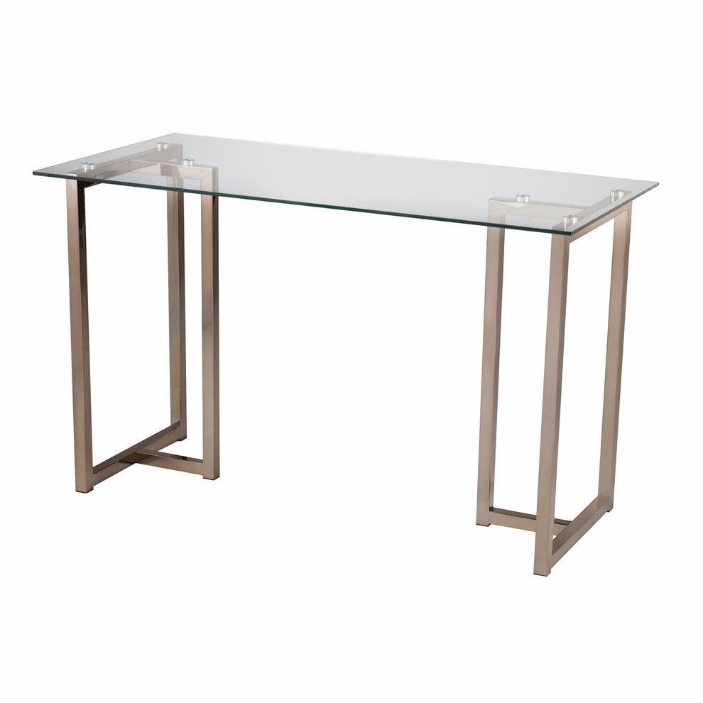 Modern Champagne Writing Desk By Homeroots | Desks | Modishstore - 4