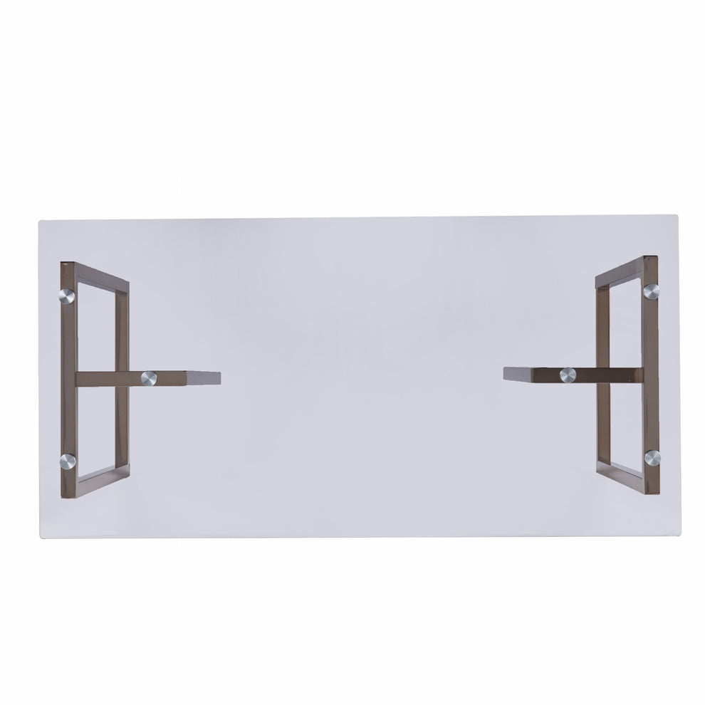 Modern Champagne Writing Desk By Homeroots | Desks | Modishstore - 9