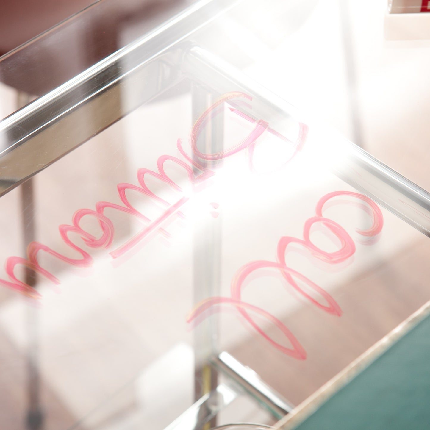 Chrome and Glass Writing Desk By Homeroots | Desks | Modishstore - 2