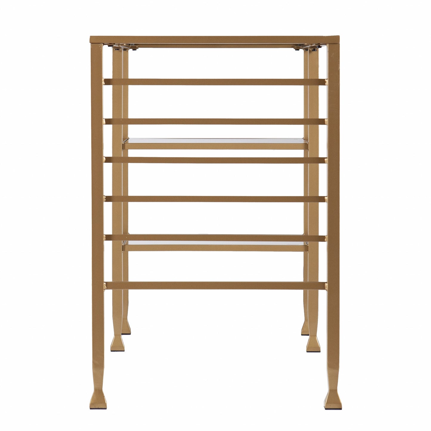 Matt Gold and Glass Writing Desk By Homeroots | Desks | Modishstore - 4