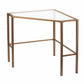 Soft Gold Metal and Glass Corner Desk By Homeroots | Desks | Modishstore - 4