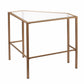 Soft Gold Metal and Glass Corner Desk By Homeroots | Desks | Modishstore - 8