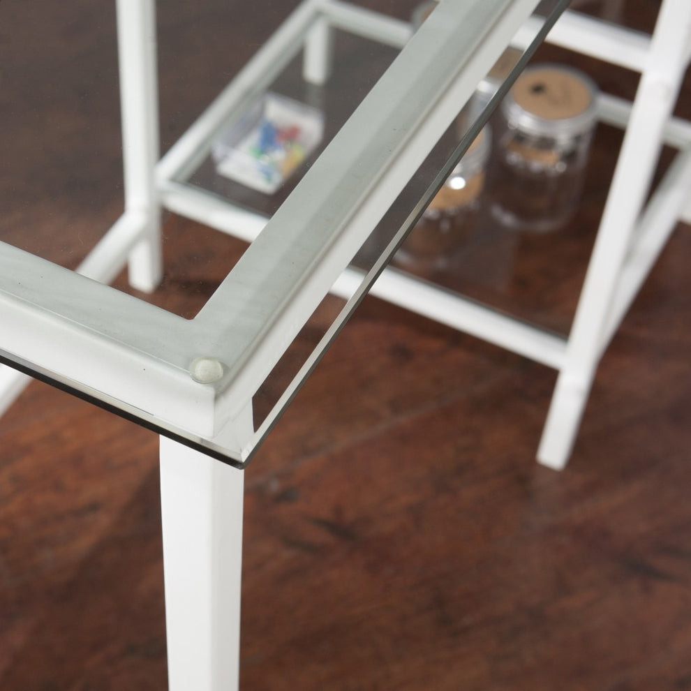 Metal and Glass Student Desk By Homeroots | Desks | Modishstore - 2