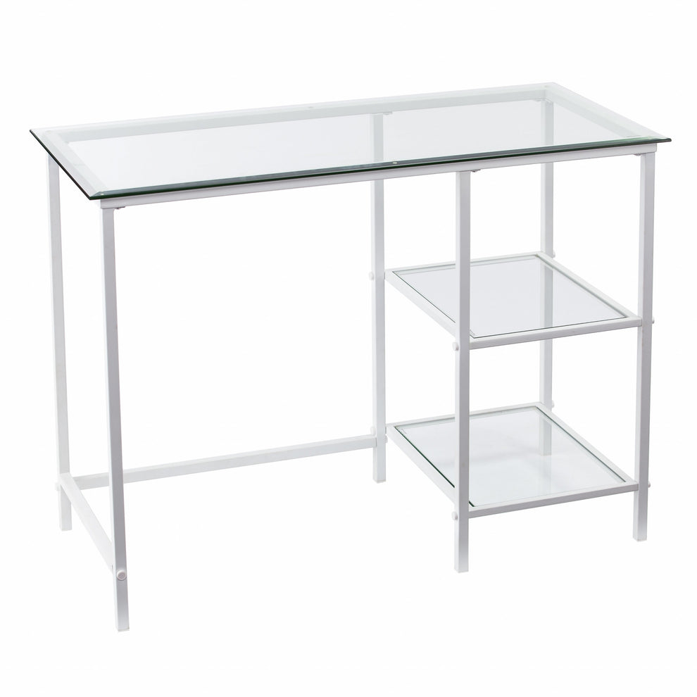 Metal and Glass Student Desk By Homeroots | Desks | Modishstore - 5