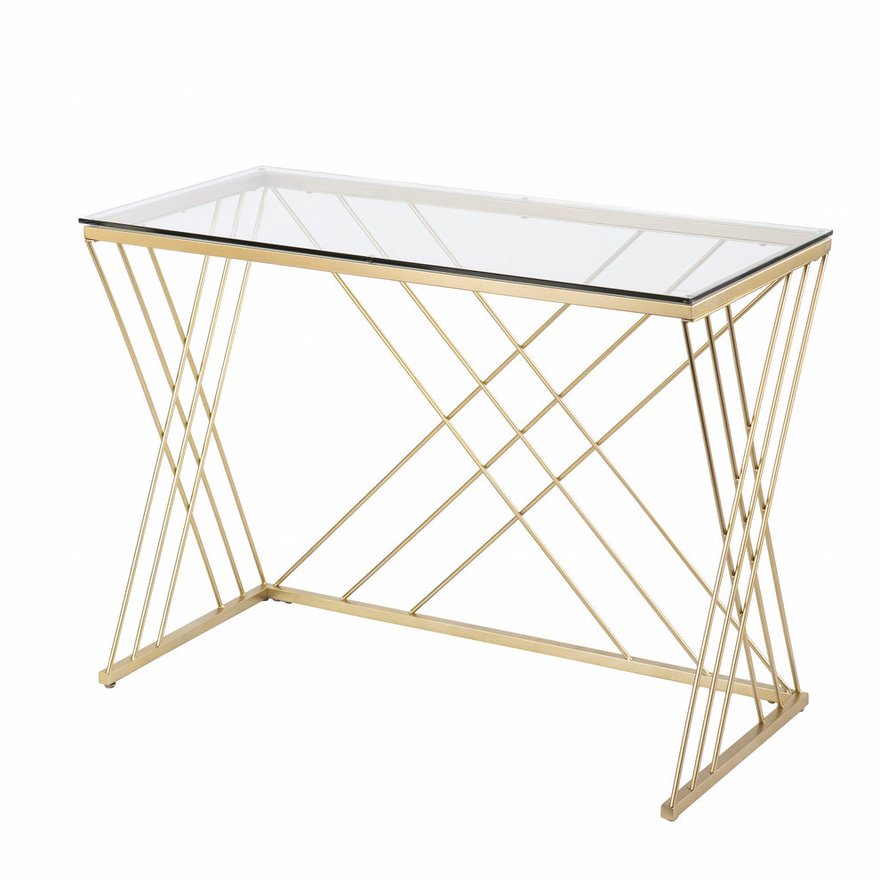 Modern Glass Top Desk By Homeroots | Desks | Modishstore - 4