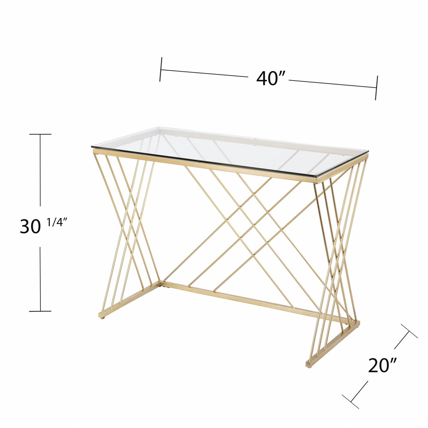 Modern Glass Top Desk By Homeroots | Desks | Modishstore - 7