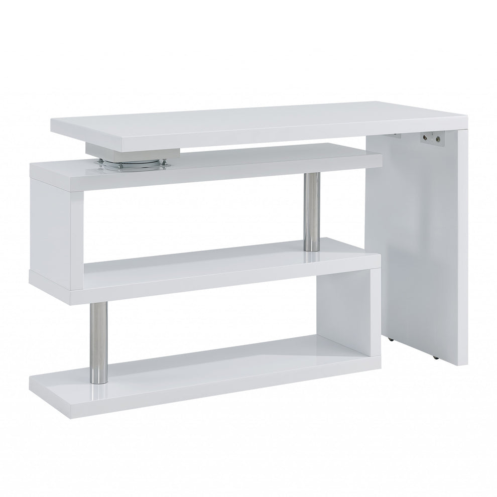 White Multifunctional Desk By Homeroots | Desks | Modishstore - 5