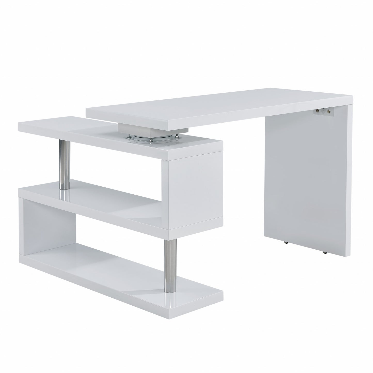 White Multifunctional Desk By Homeroots | Desks | Modishstore - 9