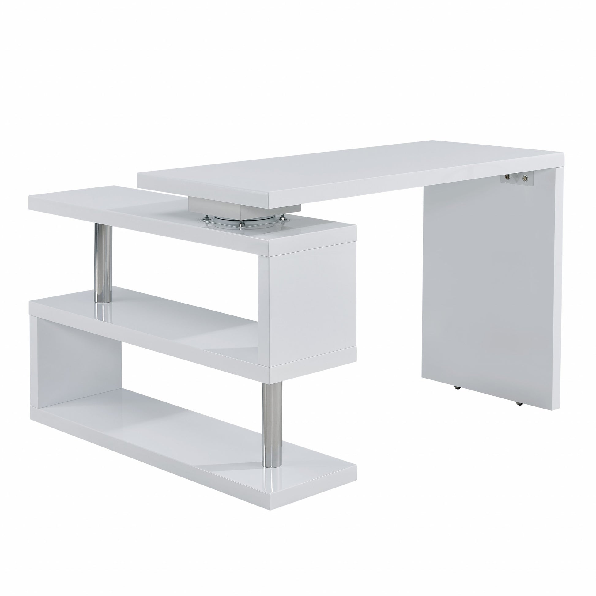White Multifunctional Desk By Homeroots | Desks | Modishstore - 9
