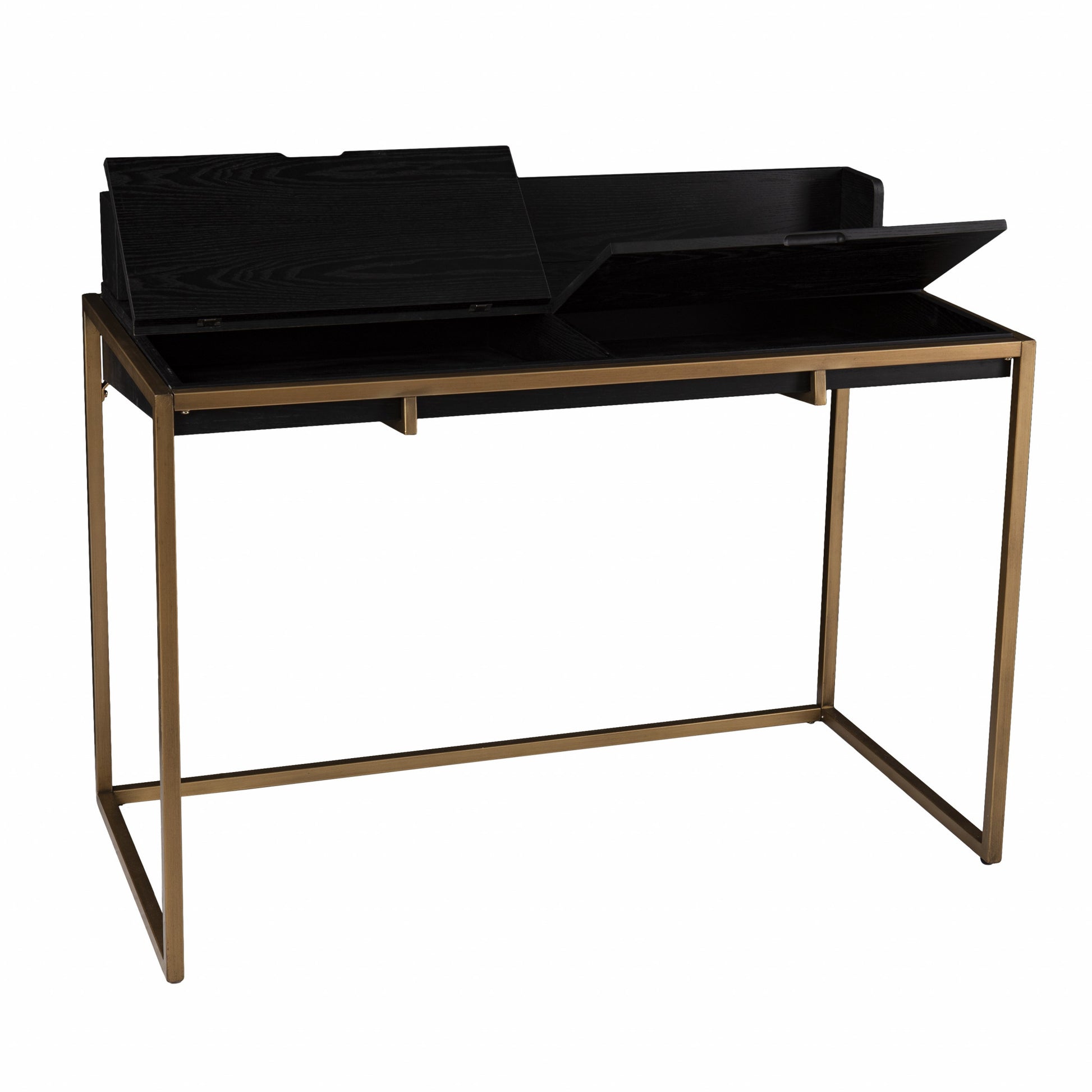 Modern Farmhouse Maple and Black Lift Top Adjustable Desk By Homeroots | Desks | Modishstore - 9
