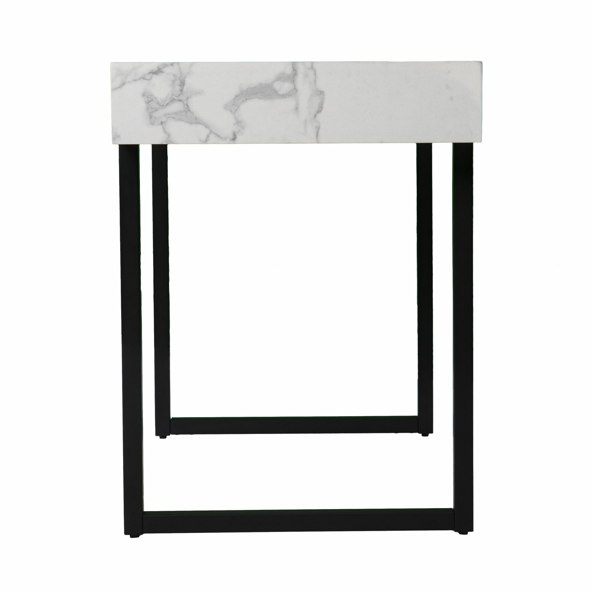 White Faux Marble Topped Desk By Homeroots | Desks | Modishstore - 6