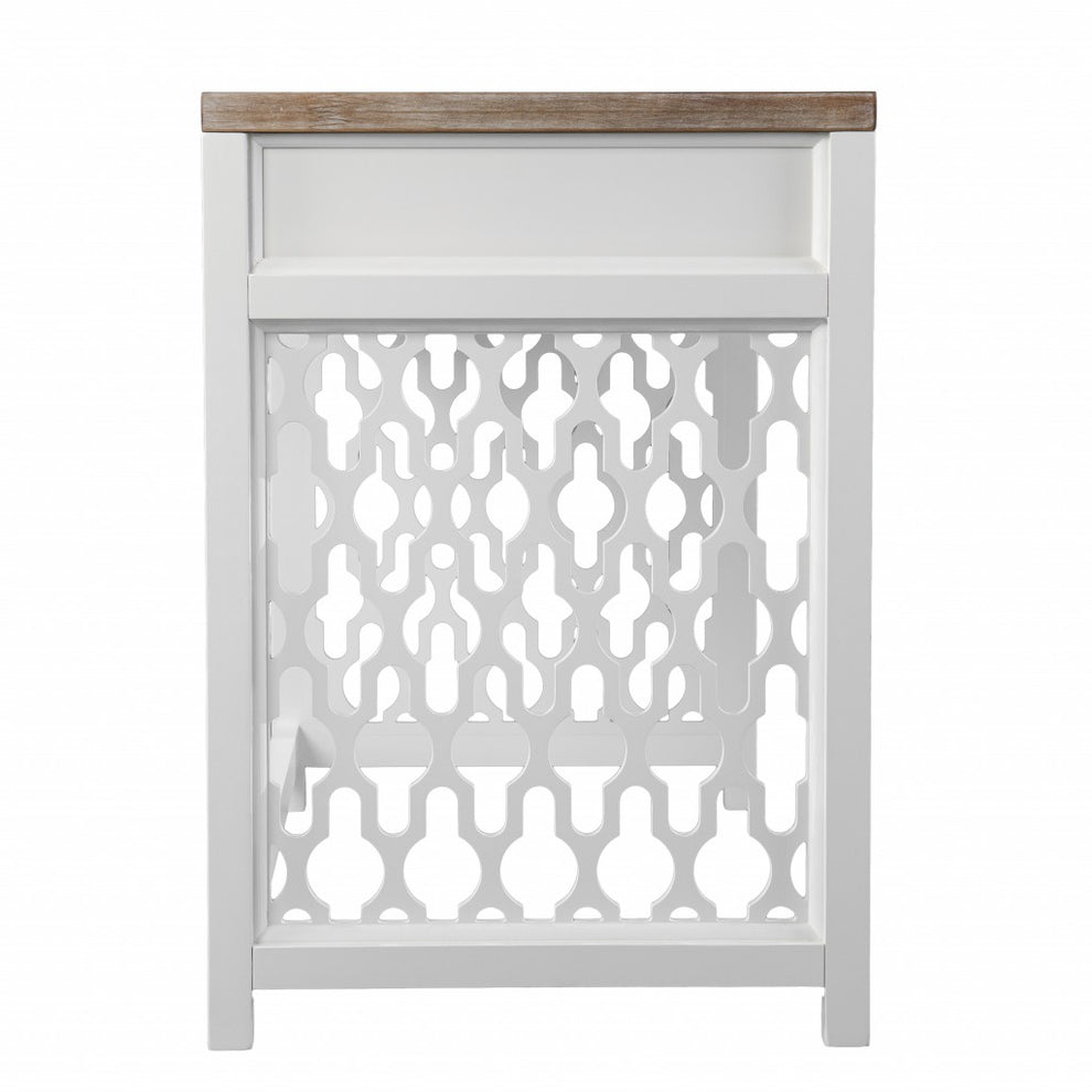Transistional Creamy White Writing Desk By Homeroots | Desks | Modishstore - 6
