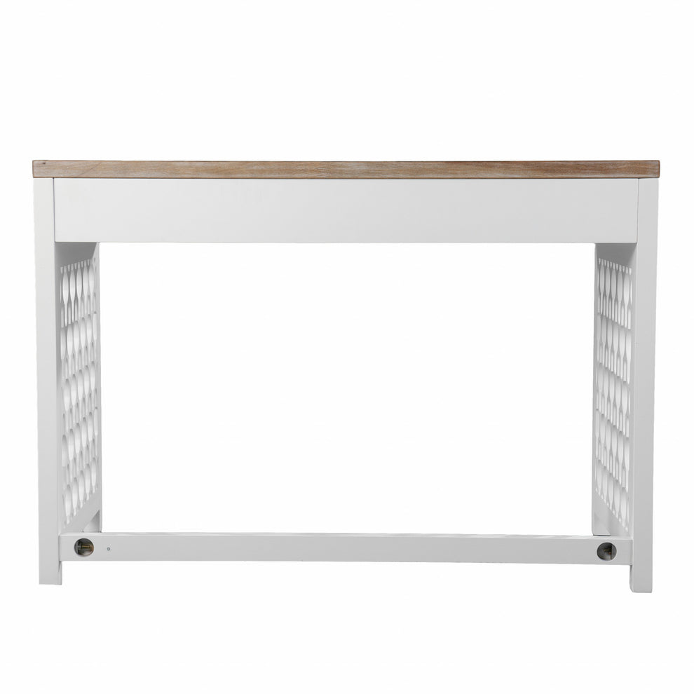 Transistional Creamy White Writing Desk By Homeroots | Desks | Modishstore - 7