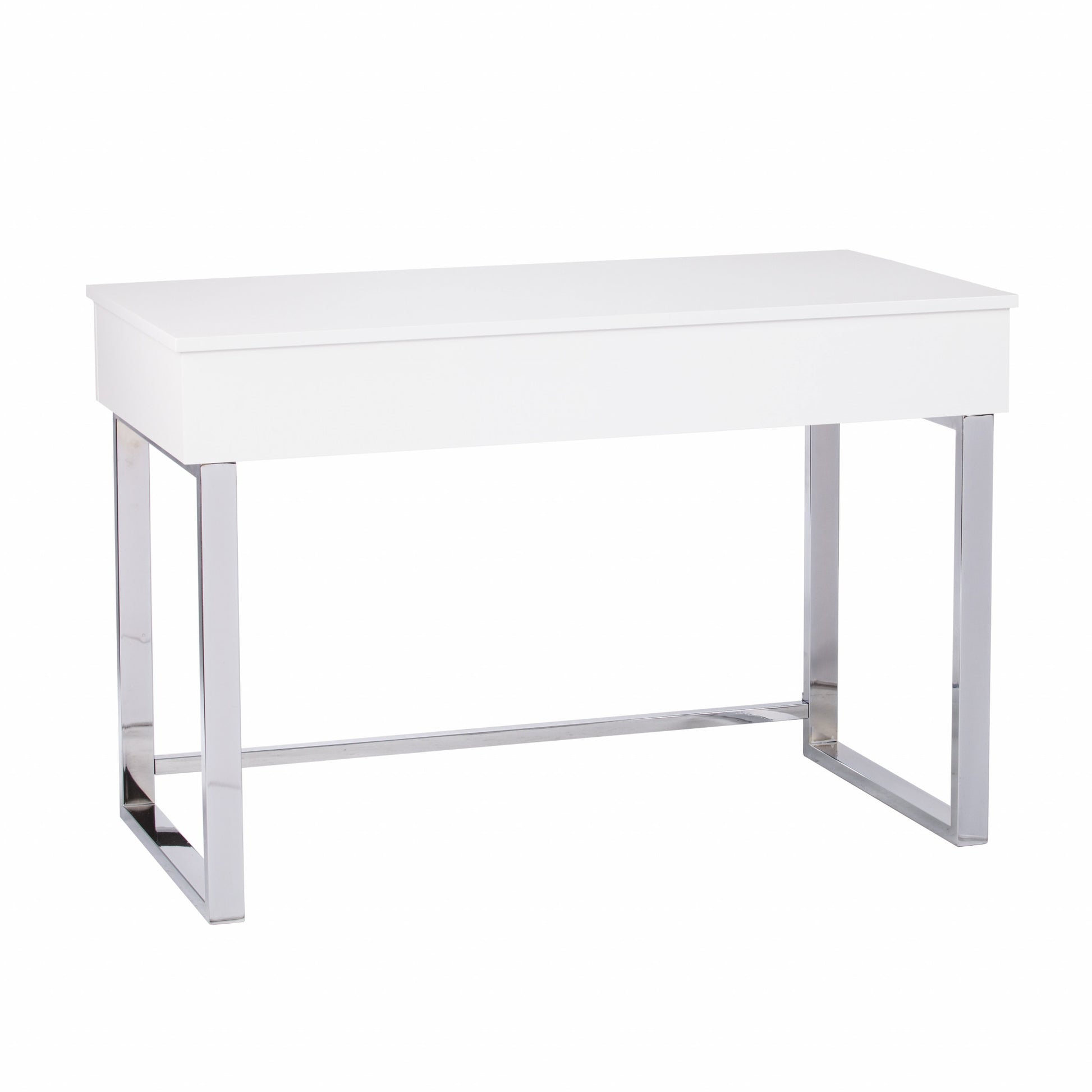 Classic White Adjustable Height Desk By Homeroots | Desks | Modishstore - 4