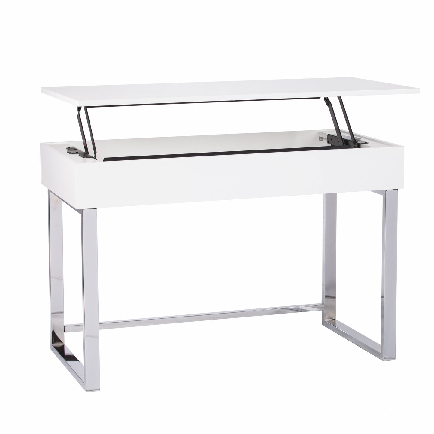 Classic White Adjustable Height Desk By Homeroots | Desks | Modishstore - 7