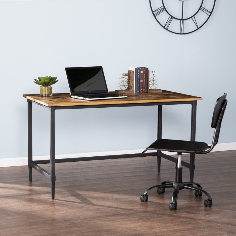 Natural Brown Reclaimed Wood Desk By Homeroots | Desks | Modishstore