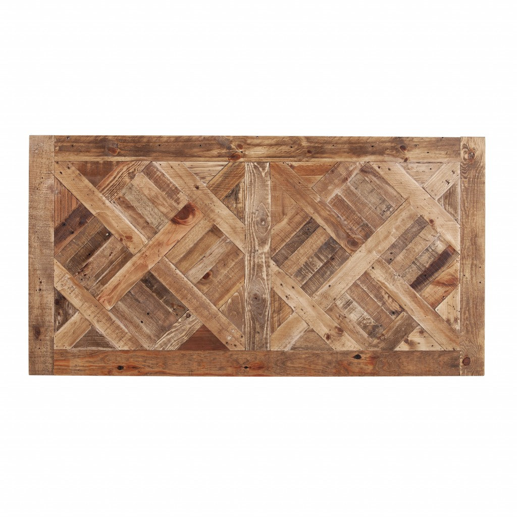 Natural Brown Reclaimed Wood Desk By Homeroots | Desks | Modishstore - 9