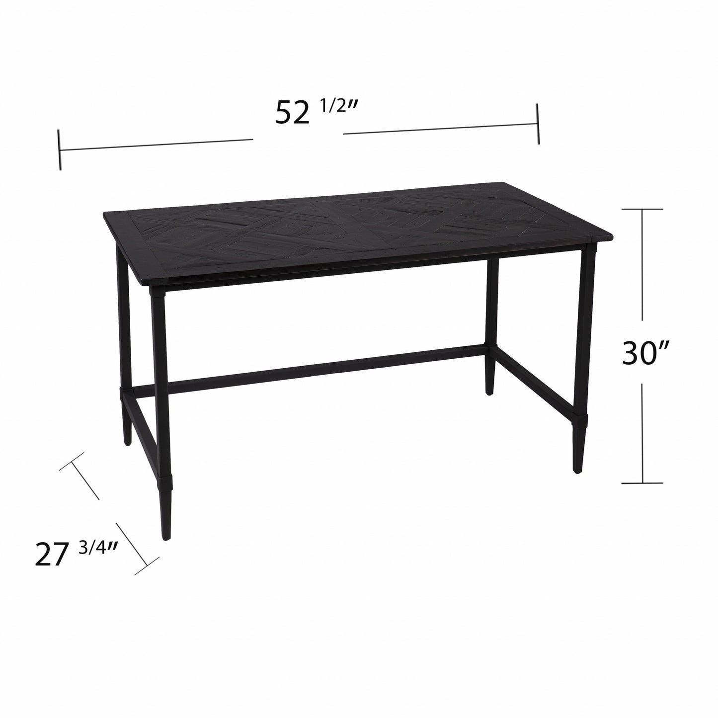 Natural Black Reclaimed Wood Desk By Homeroots | Desks | Modishstore - 9