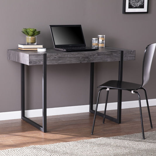 Charcoal Black Small Space Desk By Homeroots | Desks | Modishstore