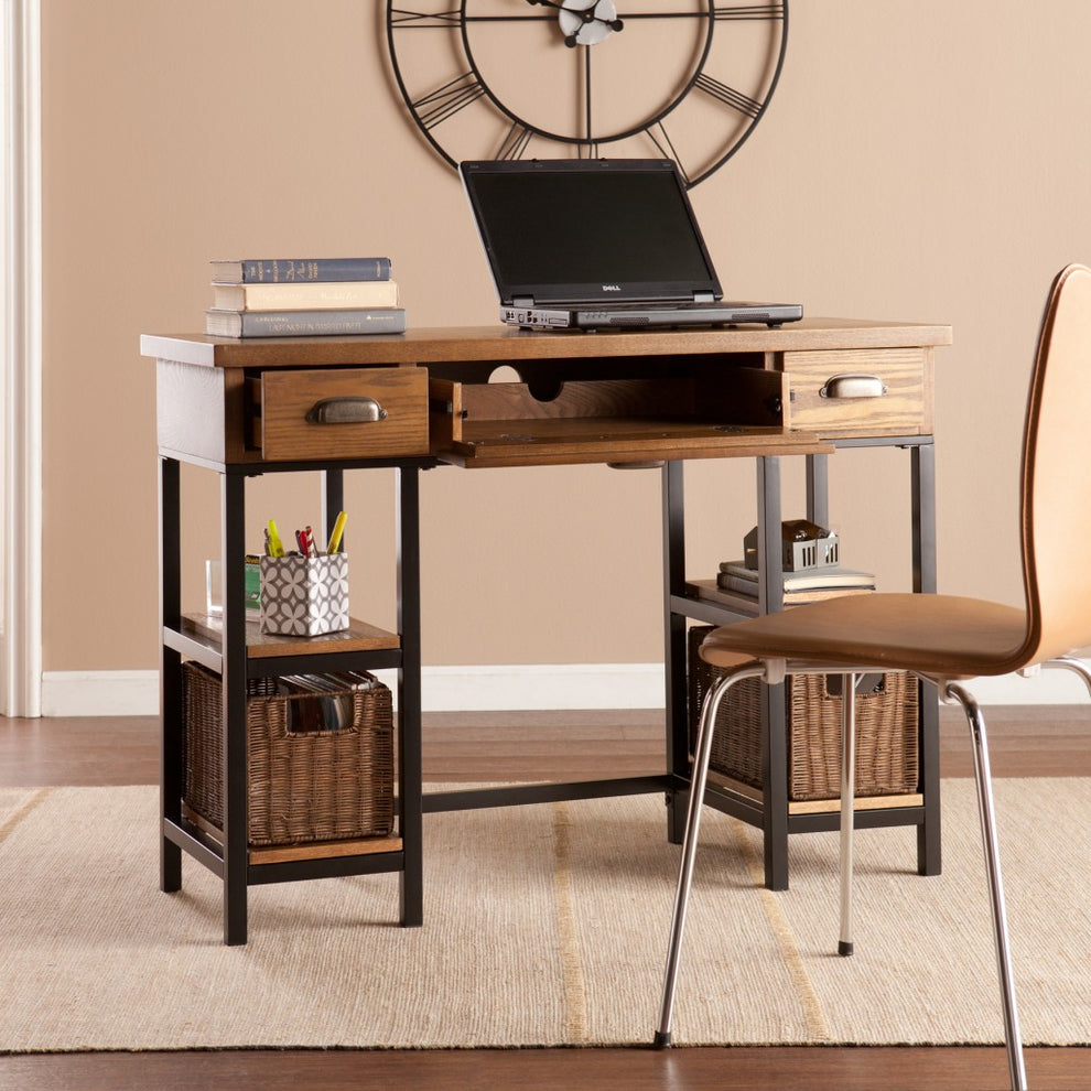 Weathered Gray Home Office Desk By Homeroots | Desks | Modishstore - 3