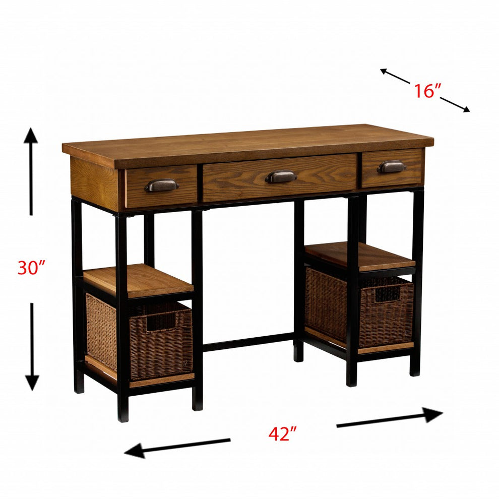 Weathered Gray Home Office Desk By Homeroots | Desks | Modishstore - 5