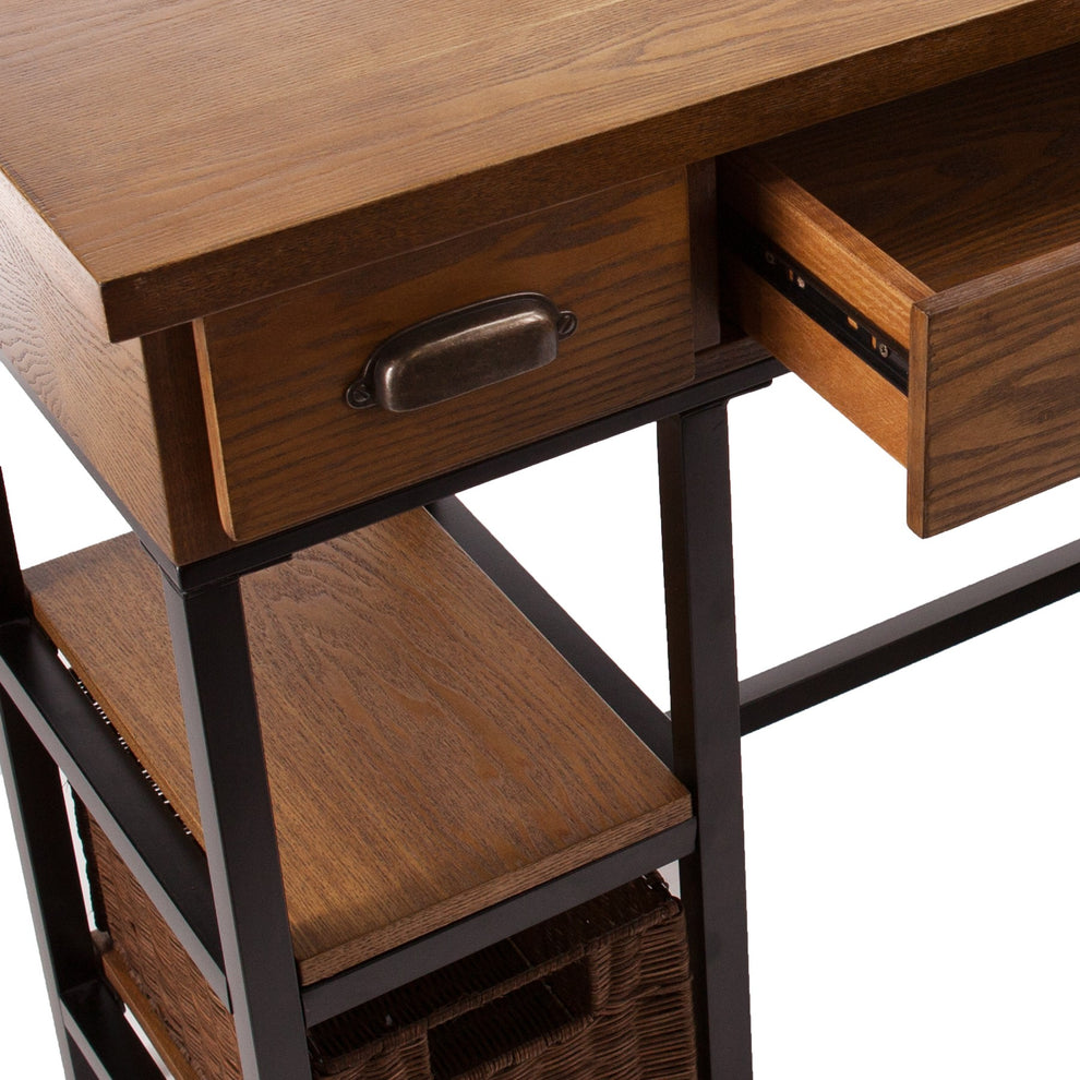 Weathered Gray Home Office Desk By Homeroots | Desks | Modishstore - 7