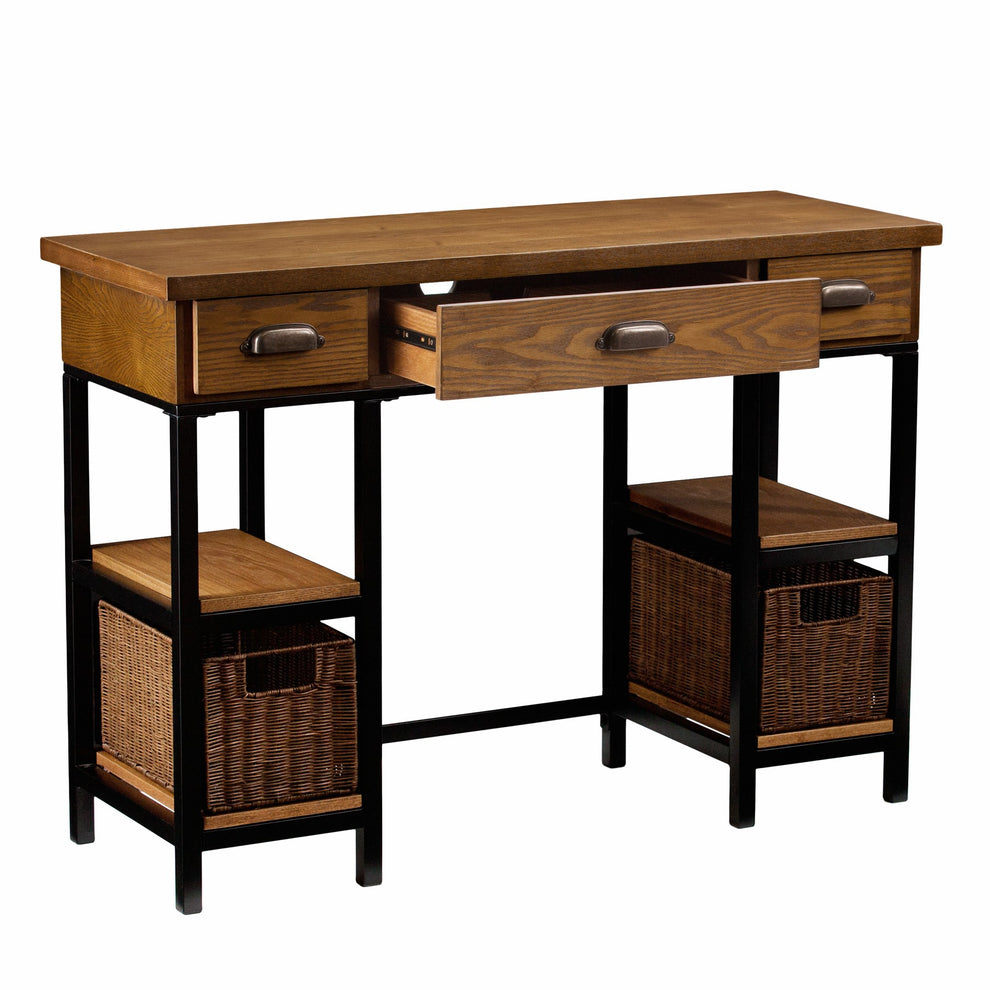 Weathered Gray Home Office Desk By Homeroots | Desks | Modishstore - 8