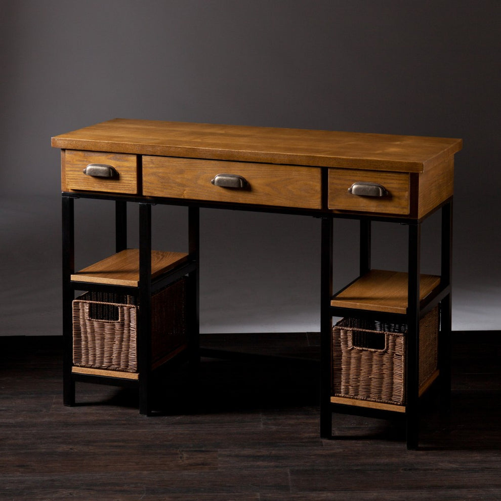 Weathered Gray Home Office Desk By Homeroots | Desks | Modishstore - 9