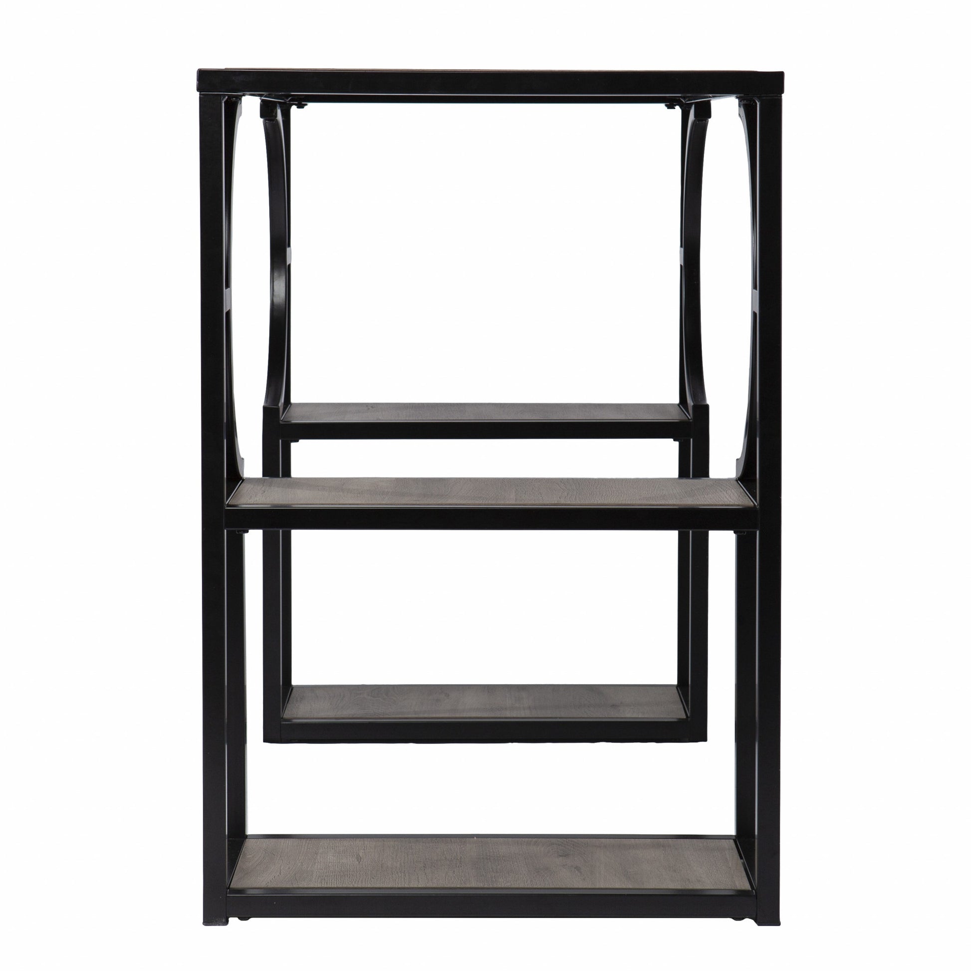 Wood and Iron Writing Desk with Storage By Homeroots | Desks | Modishstore - 5