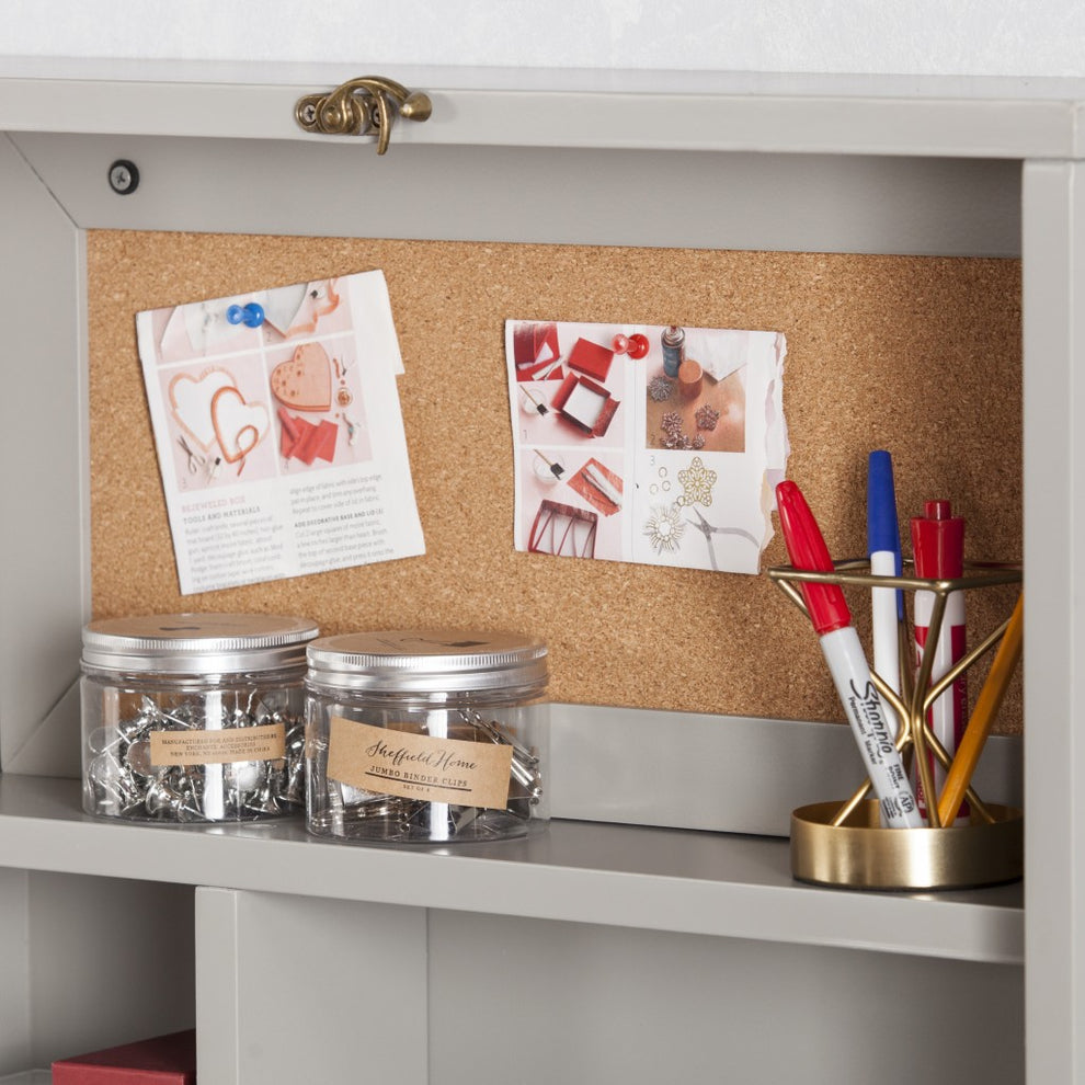 Gray Fold Out Convertible Wall Mount Desk By Homeroots | Desks | Modishstore - 2