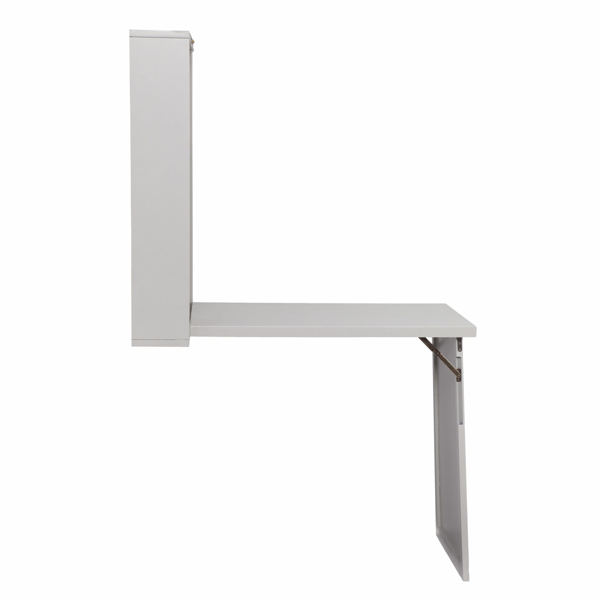 Gray Fold Out Convertible Wall Mount Desk By Homeroots | Desks | Modishstore - 6