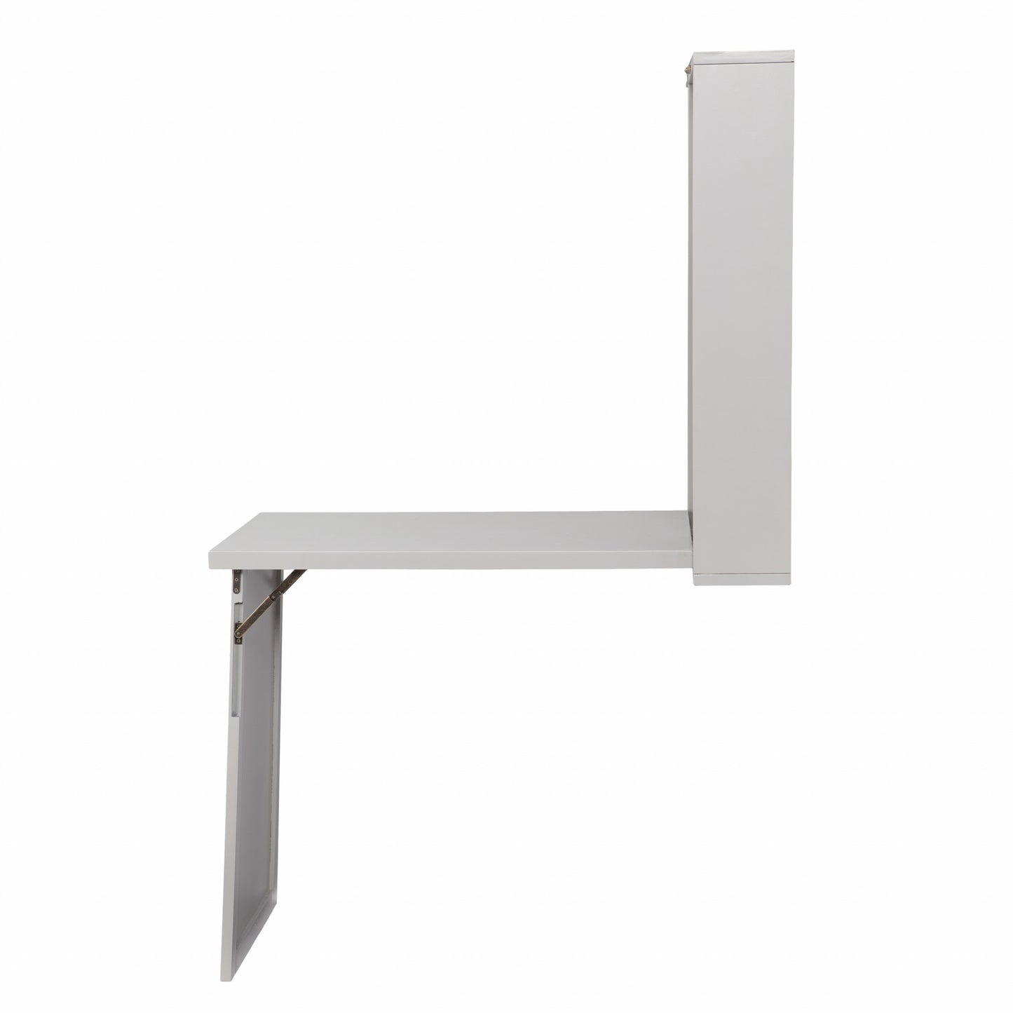Gray Fold Out Convertible Wall Mount Desk By Homeroots | Desks | Modishstore - 7
