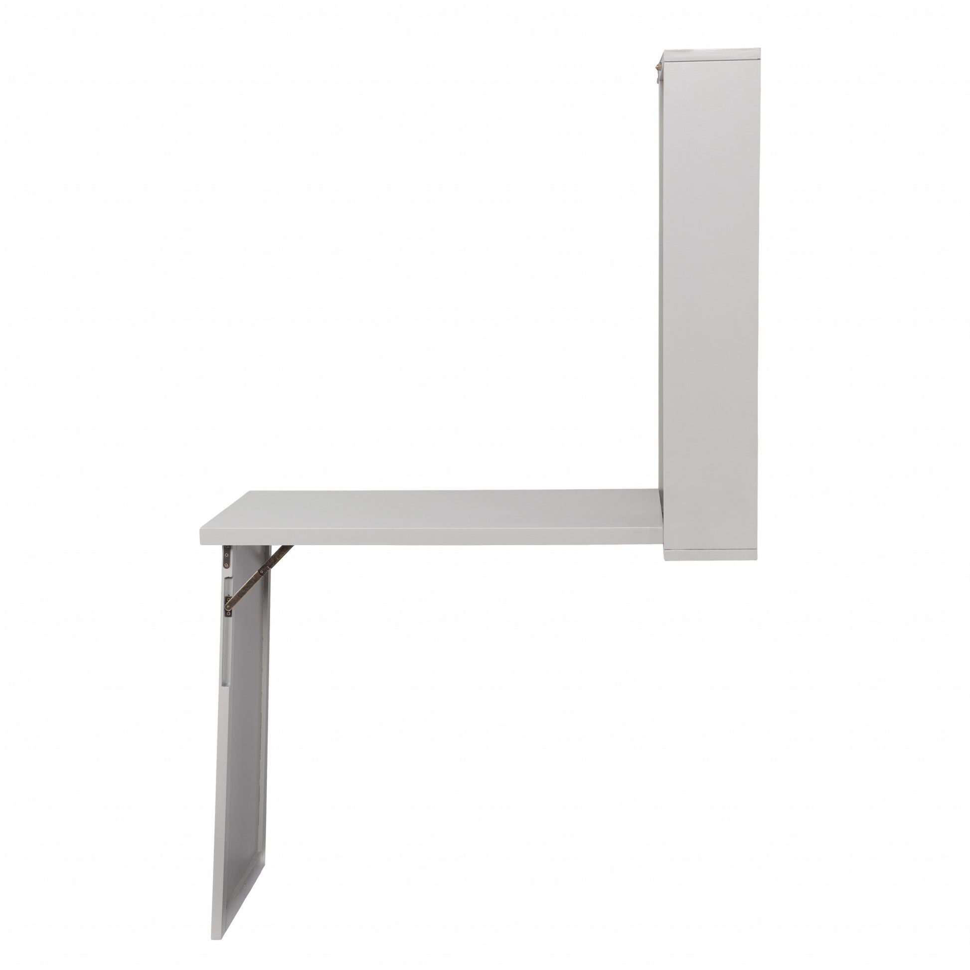 Gray Fold Out Convertible Wall Mount Desk By Homeroots | Desks | Modishstore - 7