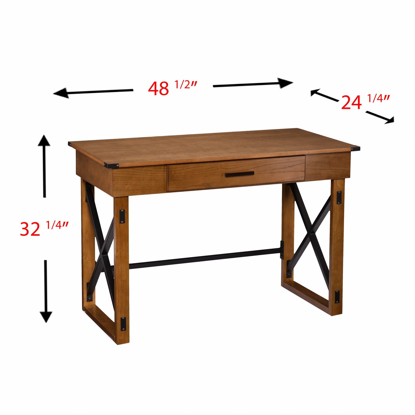 Natural Brown Adjustable Height Desk By Homeroots | Desks | Modishstore - 5