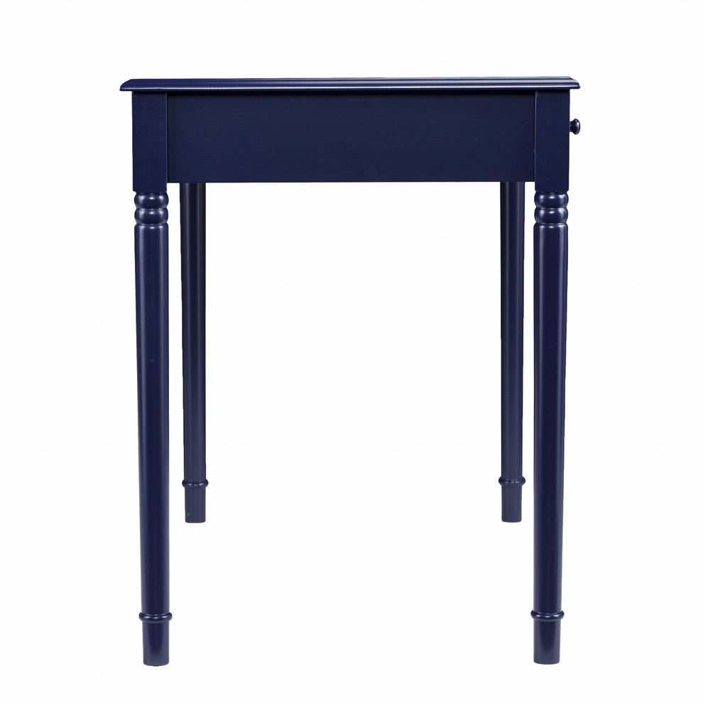 Navy Blue Writing Desk By Homeroots | Desks | Modishstore - 5