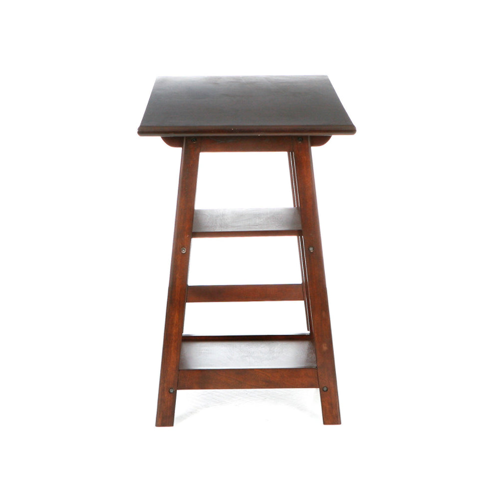 Espresso Sawhorse Desk By Homeroots | Desks | Modishstore - 6