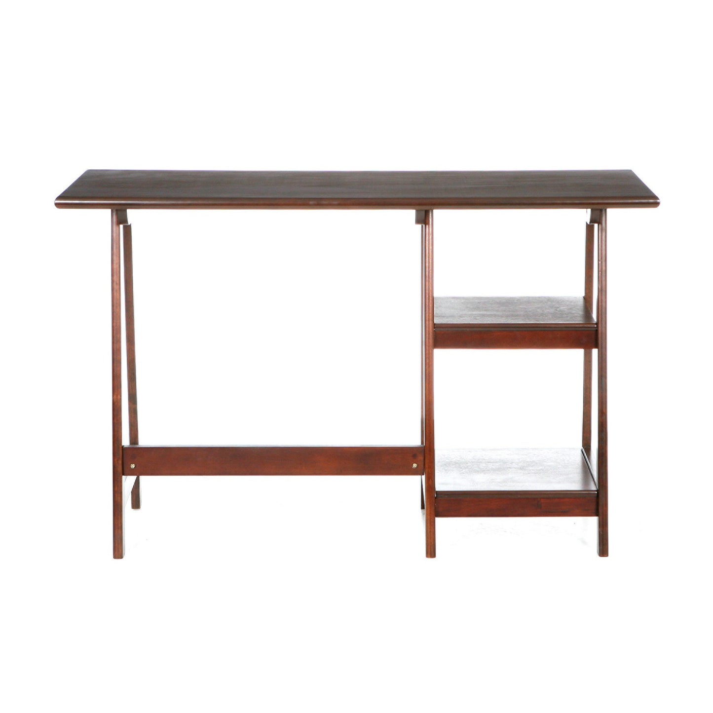 Espresso Sawhorse Desk By Homeroots | Desks | Modishstore - 7