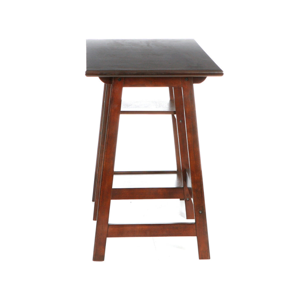 Espresso Sawhorse Desk By Homeroots | Desks | Modishstore - 8