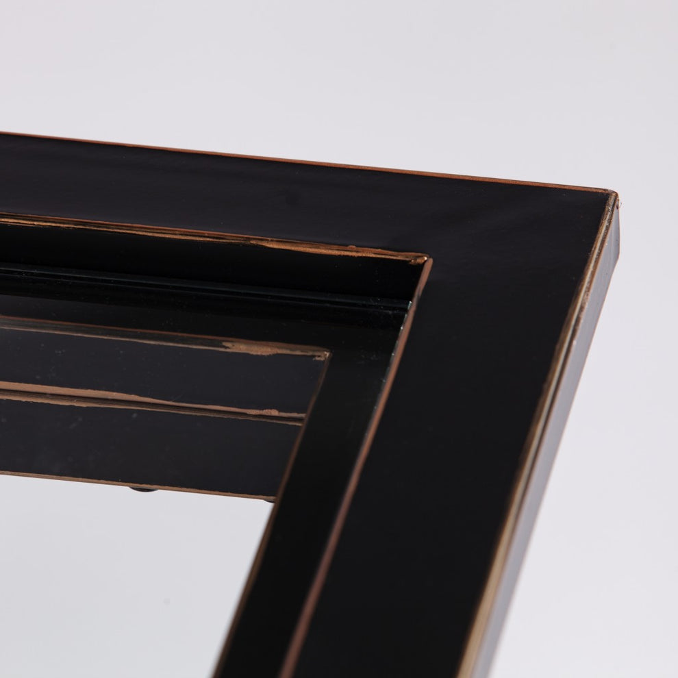 42" Black Glass And Metal Rectangular Coffee Table By Homeroots - 402094 | Coffee Tables | Modishstore - 9