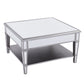 29" Silver Mirrored Glass Square Coffee Table By Homeroots | Coffee Tables | Modishstore - 3