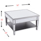 29" Silver Mirrored Glass Square Coffee Table By Homeroots | Coffee Tables | Modishstore - 8